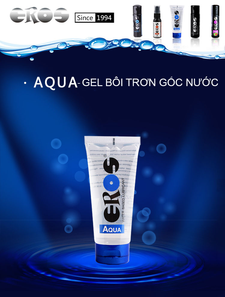 gel bôi trơn gốc nước aqua eros 1